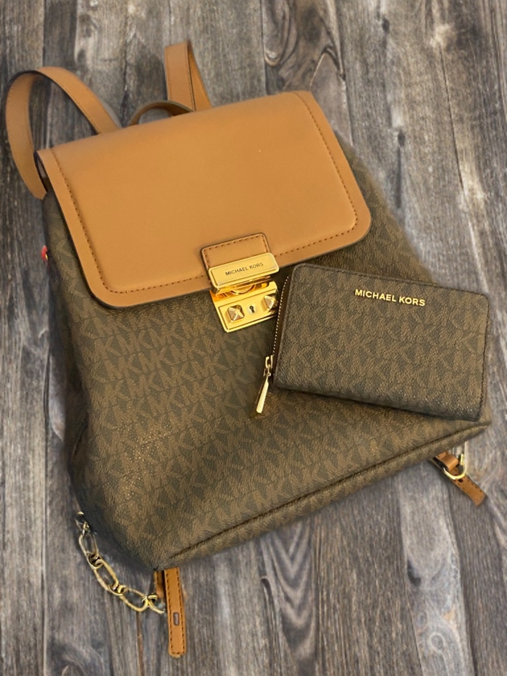 Michael Kors Tribeca Small Backpack and Wallet